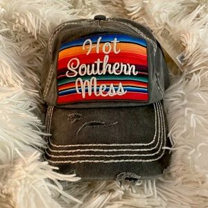 Vintage serape “Hot Southern Mess” Hat